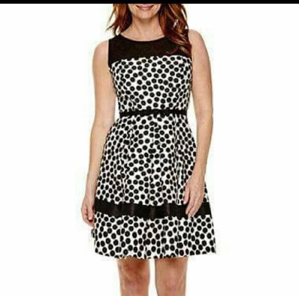 Danny and Nicole polka dot dress sz 6